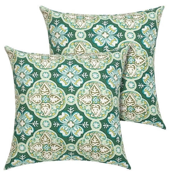 MAGPIE Set of 2 Pillow Covers - 18"x 18" Decorative Throw Pillow Cover Waterproof PillowCase Made of Polyester for Garden Sofa Living Room Bed Car(Green Medal)