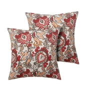 MAGPIE Set of 2 Pillow Covers - 18"x 18" Pillow cover Waterproof Decorative PillowCase NO INSERTS made of Polyester for Garden Sofa Living Room Bed Car(Phoenix Red)