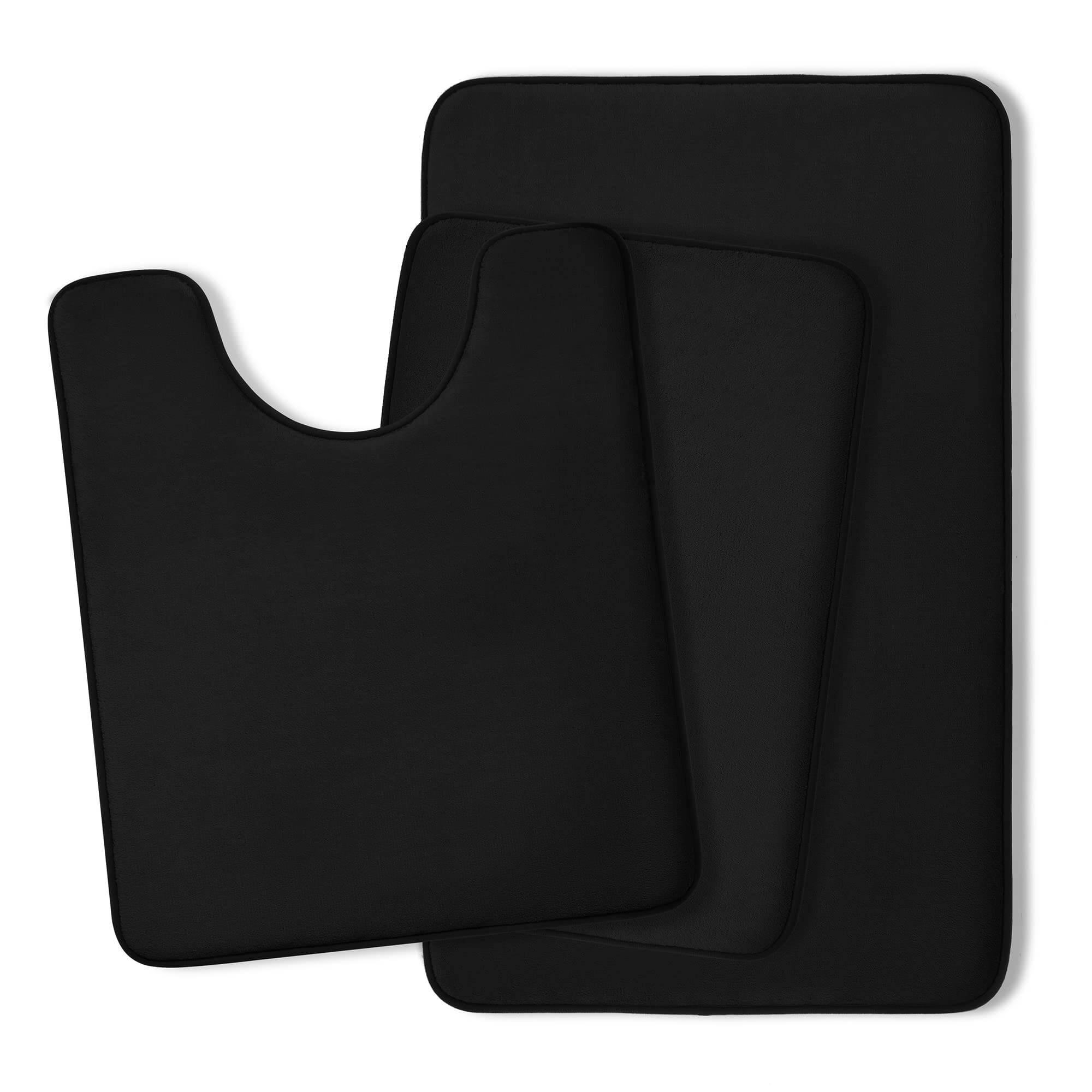 2 Piece Black And White Foam Bath Mat main image 0