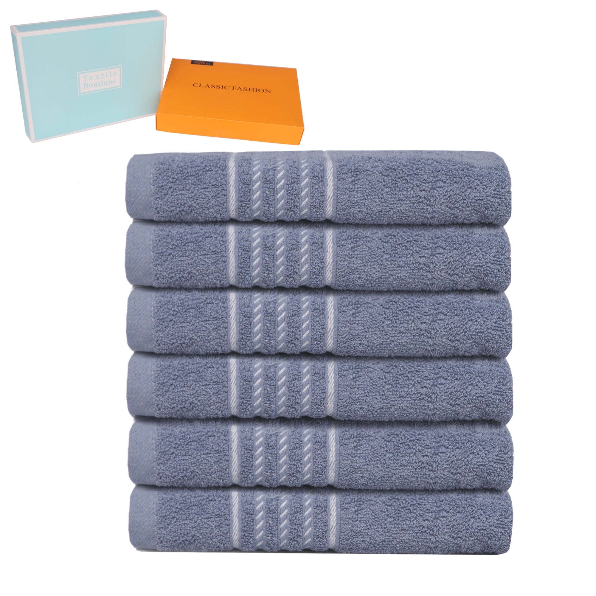 MAGULA Towels 6 Piece Hand Towels Set with Gift Box Hand Towels on Clearance 14 x 30