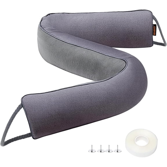 MAGZO Door Draft Stopper, 36 Inch Under Door Draft Blocker Noise Stopper, Weighted Wind Blocker Draft Guard for Bottom of Door, Brown