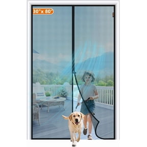 MAGZO Magnetic Screen Door Fit Door Size 30 x 80 Inch, Screen Size 32" x 81" Sturdy Magnet Middle Opening Screen Mesh