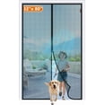 thumbnail image 1 of MAGZO Magnetic Screen Door Fit Door Size 32 x 80 Inch, Screen Size 34" x 81" Strong Magnet Door Mesh with Reinforced Hook & Loop for Patio Door, Front Door, Doorway, Black, 1 of 6