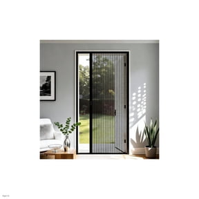 MAGZO Retractable Screen Door Fit Doors 30" x 80", Upgraded Magnetic Removable Aluminum Frame with Invisible Mesh, No-Drill Reversible Install, Fits Balcony/Patio/Sliding Doors, Critter Block