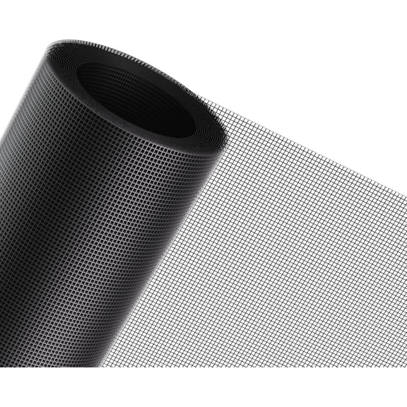 MAGZO Window Screen Replacement Mesh 48"W x 99"L - Pet Resistant Premium & Durable Polyester Screen Door Mesh, Allows Fresh Air in, DIY Repair Kit Includes Tool for Sliding Doors,Windows,Patio, Black