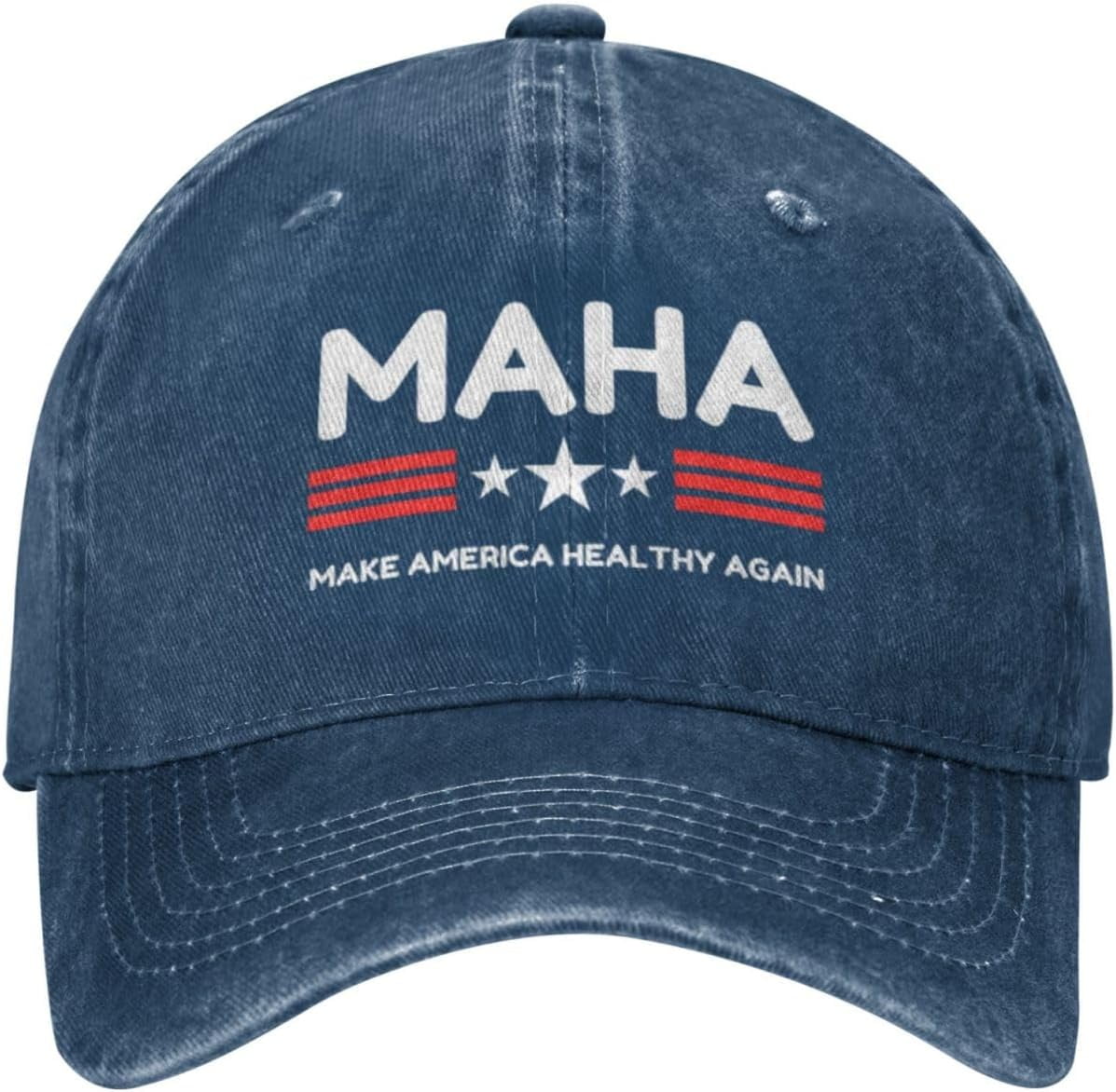 MAHA Trucker Hat Adjustable Make America Healthy Again Hats Trump 2024 Hats for Men Cotton