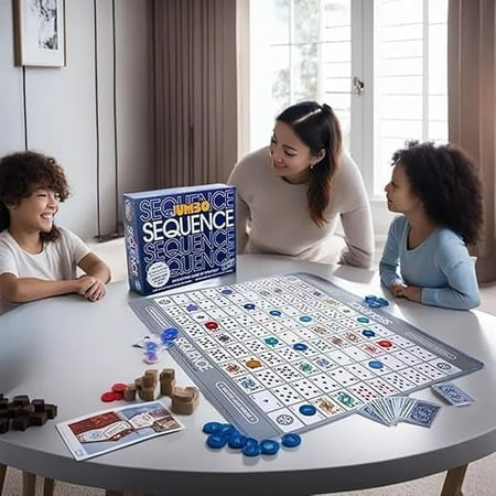Jumbo Sequence Board Game, 125 Piece Party Board & Mat Game