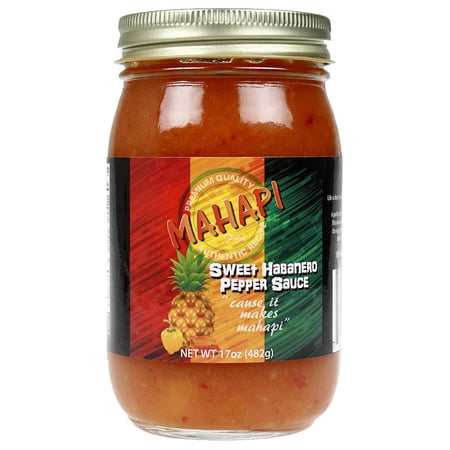MAHAPI Sweet Habanero Pepper Sauce 17 Oz Jar Sweet and Heat 95436-MAHAPI