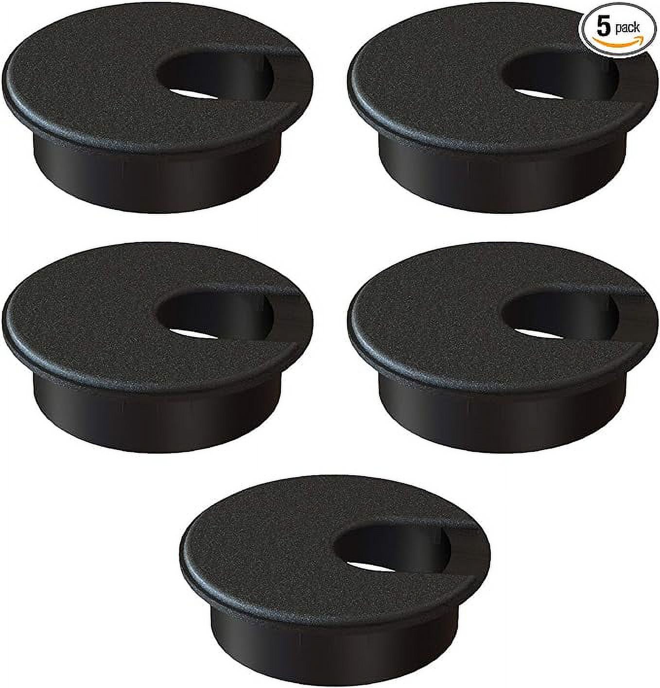 MAHDPRO Desk Grommet 2 Inch (50 mm) Pack of 5Black ABS Plastic Cable