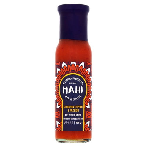 MAHI Scorpion Pepper & Passion Hot Sauce 280ml, British Import (Pack of 2)