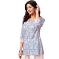 thumbnail image 1 of MAHIRA 'S COMFORT Embroidered Kurti For Women | Indian Women'S Tunics Tops | Printed Rayon Regular Fit Top With Bell Sleeves | Kurta Shirt Top For Ladies | Black2- Small, 1 of 1