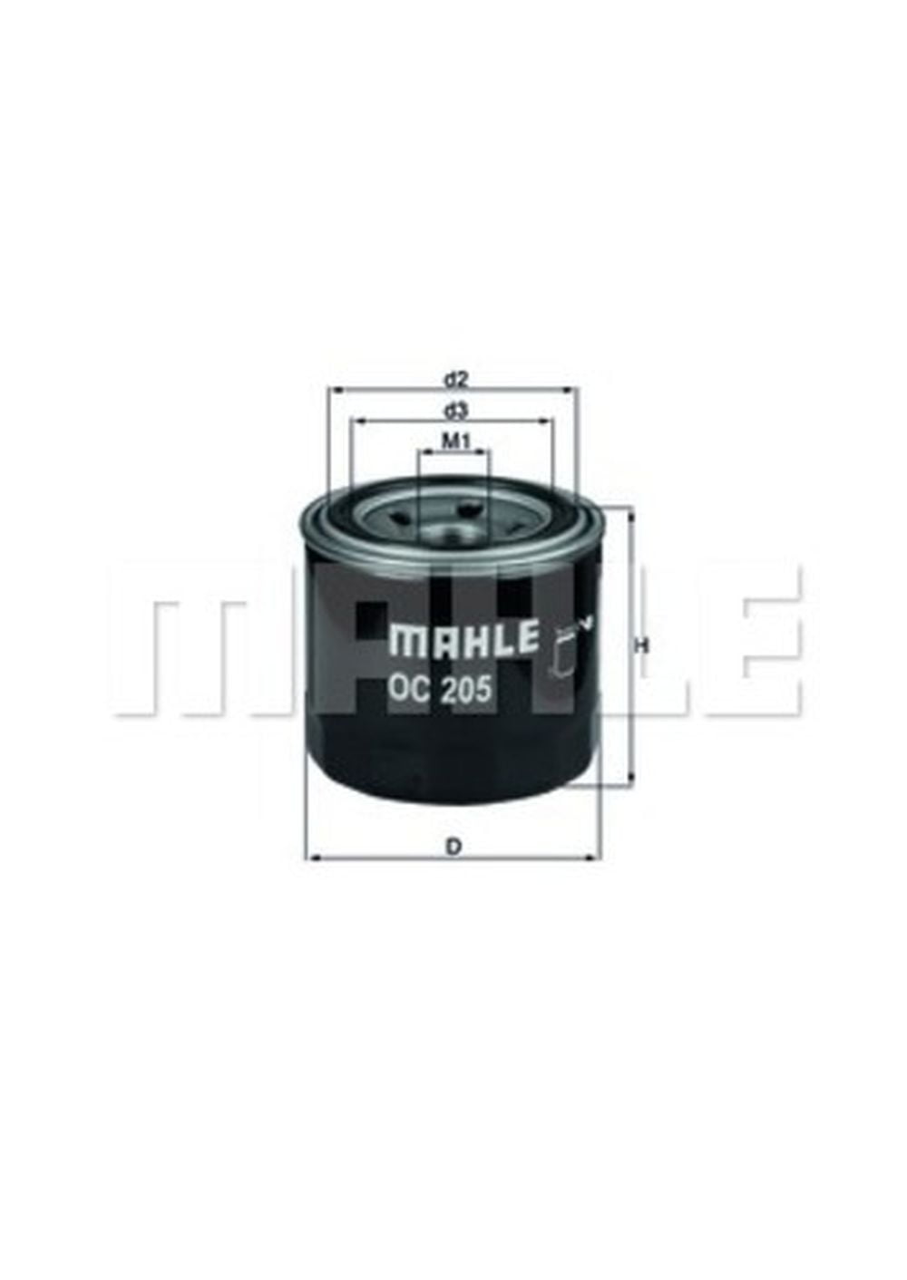 MAHLE OC 205 Engine Oil Filter Fits select: 2008-2014 HYUNDAI SONATA, 2010 KIA FORTE