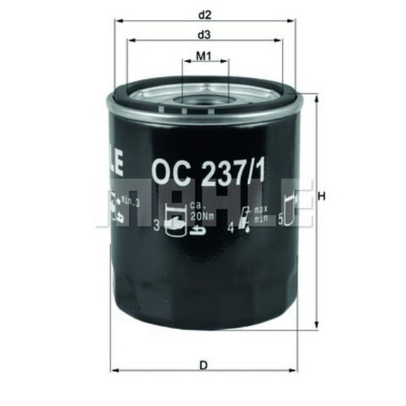 MAHLE OC 237/1 Engine Oil Filter