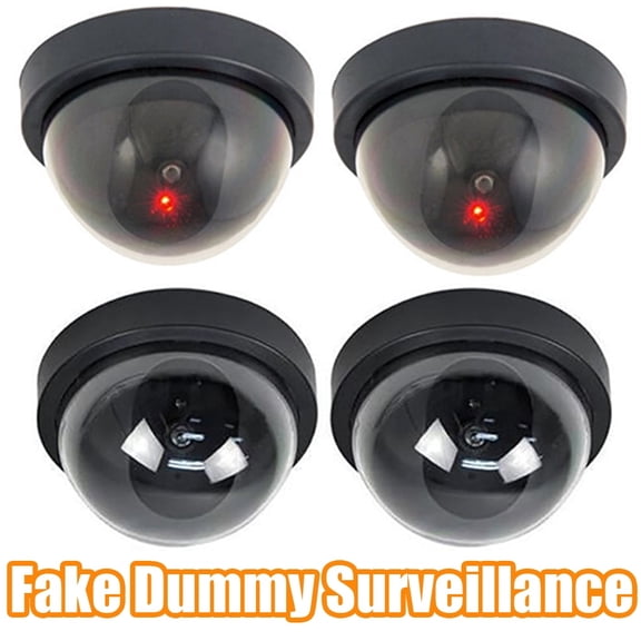 MAICHUNNN Dummy Security Camera, Fake CCTV with Flashing Red LED, IP44 Waterproof Indoor Outdoor, No Wiring(black,2 pack)