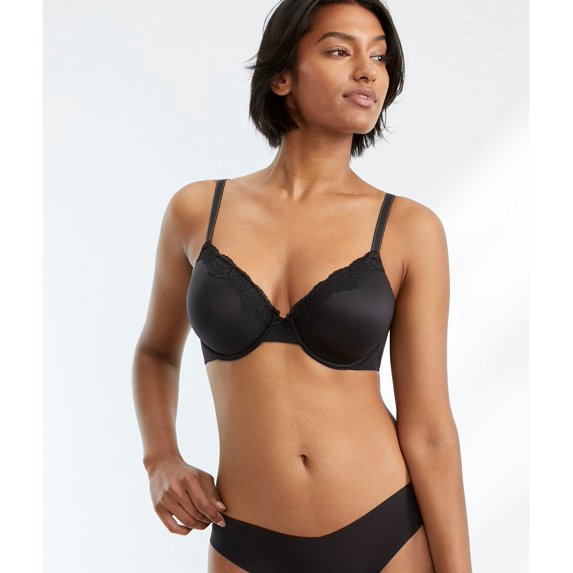 MAIDENFORM Black Comfort Devotion Embellished Extra Coverage Bra,34B, NWOT