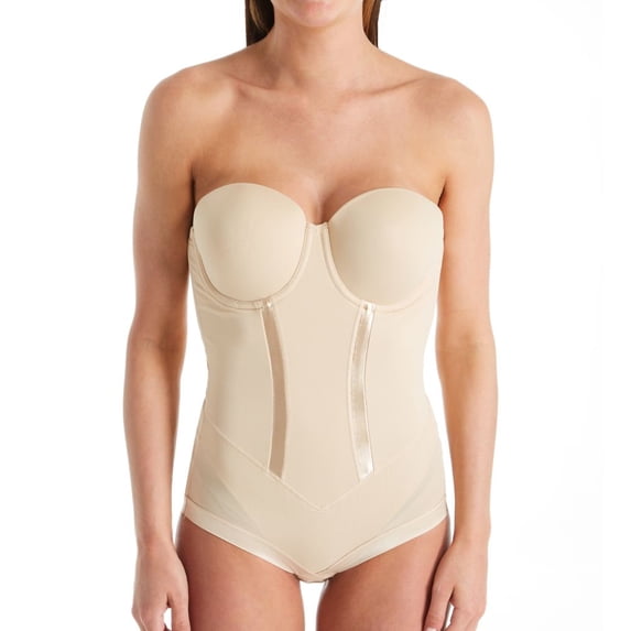 MAIDENFORM Latte Lift Flexees Easy-Up Firm Control Bodysuit, US 38D, UK 38D, NWOT