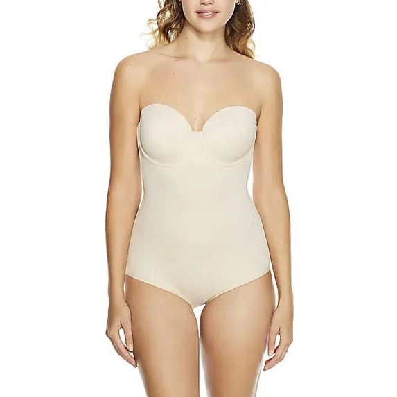 MAIDENFORM Transparent Firm Foundations Shaping Bodysuit, US 36C, UK 36C, NWOT