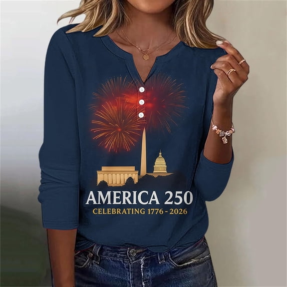 MAIHAN 250 Years Tshirt Women Patriotic Shirt 4th Of July Tee Tops Plus Size American Flag Shirts Summer Baggy Tops Plus Size T Shirts for Women