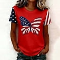 thumbnail image 1 of MAIHAN 250th Anniversary T-Shirt American Flag Shirts 4th Of July Crew Neck T-Shirts Shirt Summer Baggy Tops Plus Size T Shirts for Women, 1 of 3