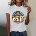 thumbnail image 1 of MAIHAN 250th Anniversary USA Shirt Patriotic American Flag Shirts for Women Men 1776-2026 Short Sleeve Tee Unisex(StyleC,White,L), 1 of 5