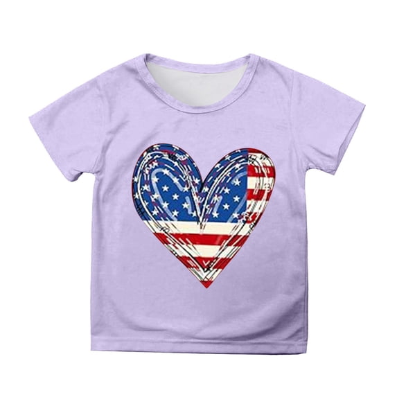 MAIHAN America 250 Shirt 250 America Shirt Pretty Flag Heart 1776-2026 250th Usa 4th Of July Tshirt for Girls Boyss Summer Tops for Girls 2026