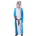 thumbnail image 1 of MAIHAN-Childrens Medieval Historical Outfit - Complete Courtly Style Set with Tunic, Pants, Hat & Headscarf Chirstmas Outfits, Themed Parties & Role Play(Sky Blue,4-8 Years), 1 of 5