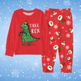 thumbnail image 1 of MAIHAN-Christmas Pajamas Sets,Cozy Holiday Family Sleepwear for Boys & Girls 2-10 Years,100% Cotton Dinosaur Sleepwear Long Sleeve for Christmas Eve & Winter Indoor Activities(Red,2-3Years), 1 of 4
