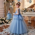 thumbnail image 1 of MAIHAN Girl Dress for Wedding Pageant Tulle Ball Gown Prom Kids Princess Birthday Party Bridesmaid Maxi Dresses(Sky Blue,15-16 Years), 1 of 5
