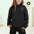 thumbnail image 1 of MAIHAN-Girls Winter Hoodie & Joggers Set 2-13 Years, Winter Hoodie and Pants 2-Piece Outfit, Cozy Warm Lined Sweatsuit for Boys and Girls(Black2,3-4Years), 1 of 4