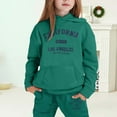 thumbnail image 1 of MAIHAN-Girls Winter Hoodie & Joggers Set 2-13 Years, Winter Hoodie and Pants 2-Piece Outfit, Cozy Warm Lined Sweatsuit for Boys and Girls(Dark Green10,8-9Years), 1 of 4
