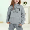 thumbnail image 1 of MAIHAN-Girls Winter Hoodie & Joggers Set 2-13 Years, Winter Hoodie and Pants 2-Piece Outfit, Cozy Warm Lined Sweatsuit for Boys and Girls(Grey11,2-3Years), 1 of 4