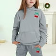 thumbnail image 1 of MAIHAN-Girls Winter Hoodie & Joggers Set 2-13 Years, Winter Hoodie and Pants 2-Piece Outfit, Cozy Warm Lined Sweatsuit for Boys and Girls(Grey2,12-13Years), 1 of 4
