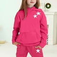 thumbnail image 1 of MAIHAN-Girls Winter Hoodie & Joggers Set 2-13 Years, Winter Hoodie and Pants 2-Piece Outfit, Cozy Warm Lined Sweatsuit for Boys and Girls(Hot Pink3,2-3Years), 1 of 4