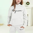 thumbnail image 1 of MAIHAN-Girls Winter Hoodie & Joggers Set 2-13 Years, Winter Hoodie and Pants 2-Piece Outfit, Cozy Warm Lined Sweatsuit for Boys and Girls(White9,3-4Years), 1 of 4
