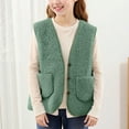 thumbnail image 1 of HUAXUN-Girls Winter Vest Jacket Toddler Puffer Vest Boys Girls Vest Puffy Sleeveless Jacket Coat Loose Fit Padded Sleeveless Coat with Pockets for Kids 5-14 Years(Green,5-6Years), 1 of 4