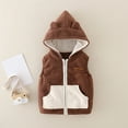 thumbnail image 1 of MAIHAN-Kids Fleece Lined Puffer Vest, Baby Warm Sleeveless Jacket for Boys & Girls, Zip Up Winter Vest for Toddlers,Toddler Girl Vest,Outerwear With Pockets(Coffee,6-7Years), 1 of 4