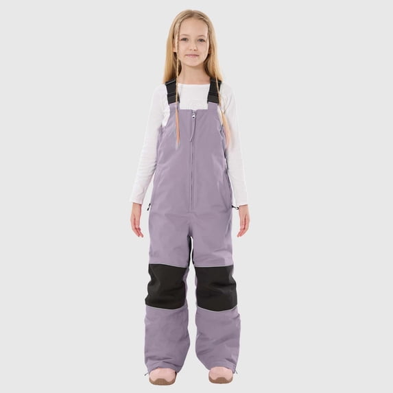 MAIHAN-Kids Insulated Snow Bib Pants - Waterproof Windproof Ski Overalls for Girls and Boys, Thermal Snow Pants for Skiing, Snowboarding & Outdoor Winter Play kids snow pants(Purple,6-7Years)