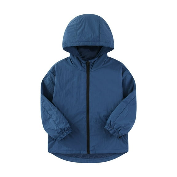 MAIHAN-Kids' Lightweight Windproof Jacket - Unisex Outdoor Loose - Fit Coat for Hiking & Travel,Breathable Loose Fit Travel Windcoat, Packable Hiking Jacket for Children(Navy,2-3Years)