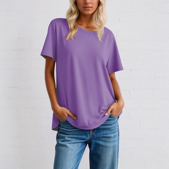 MAIHAN Ladies T Shirts Summer Tops 2026 Spring Trendy Casual Crew Neck Basic Tops Short Sleeve Spring Summer Tops Spring Clothes Trendy Outfit