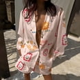 thumbnail image 1 of MAIHAN Linen Shorts Outfits Women 2 Piece Set Summer Loose Fit Long Sleeve Shirt and Elastic Waist Shorts Women Shorts Sets Outfits Vacation Outfit Two Piece Outfit, 1 of 7
