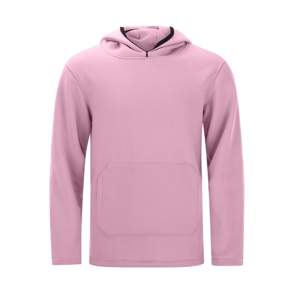 MAIHAN-Men's Balaclava Hoodie Sweatshirt Fashion Loose Fit Casual Unique Pullover Outerwear Coat Male Long Sleeve Solid Color Autumn Winter Streetwear Relaxed Fit(Pink,M)