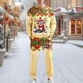 thumbnail image 1 of MAIHAN-Men's Christmas 3D Print Hoodless Sweatshirt & Jogger Set - Soft Fleece Two Piece Outfit with Festive Graphics for Holiday Season Comfort Wear(Yellow4,XXXL), 1 of 4