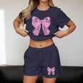thumbnail image 1 of MAIHAN Outfits for Women Summer Outfits for Women 2026 Short Sleeve Tops Shorts Elastic Waist Shorts 2pcs Clothes Set Plus Size Travel Outfits for Women, 1 of 3