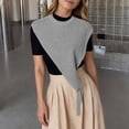 thumbnail image 1 of MAIHAN Shawl Wraps for Women,Solid Color Triangle Shawl,Lightweight Knit Shoulder Cape,Small Casual Wrap Top for Dresses and Shirts,Thin Outerwear(Grey), 1 of 4
