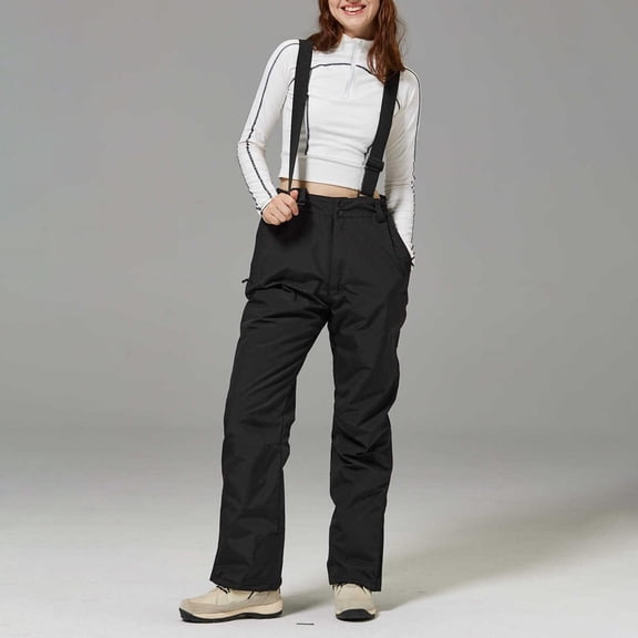 MAIHAN-Snow Pants for Women - Waterproof Windproof Ski Pants with Adjustable Suspenders,Womens Snow Pants & Mens Winter Overalls for Skiing Snowboarding & Outdoor Activities(Black,M)