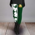 thumbnail image 1 of MAIHAN St Patricks Day Leggings for Women,High Waist Printed Yoga Pants,Full-Length Festive Workout Tights with Allover Shamrock Pattern(#08Green,M), 1 of 6