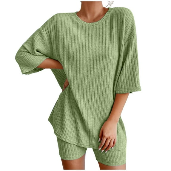MAIHAN Theme Park Outfits for Women Spring Outfits Short Sleeve Sets Women 2 Piece Outfits Sets Casual Plus Size Travel Outfits for Women