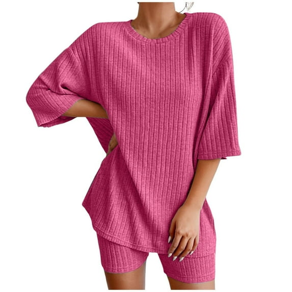 MAIHAN Theme Park Outfits for Women Spring Outfits Short Sleeve Tops Shorts Set 2pcs Women Tops and Trousers Set Plus Size Outfits for Curvy Women