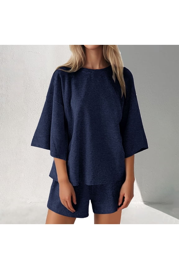 Theme Park Outfits for Women Y2k Outfits Shirt and Short Outfit Crewneck Tees Shorts Playwear Sets Plus Size Travel Outfits for Women