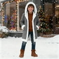 thumbnail image 1 of MAIHAN-Winter Festival Cardigan for Boys and Girls 2-13 Years, Christmas Holiday Sweater with Soft, Cozy Open Front Jacket for Cold Weather(Grey,9-10Years), 1 of 8